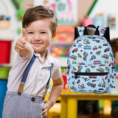 Fröhlicher Auto-Rucksack für Kinder - Für abenteuerliche Schultage