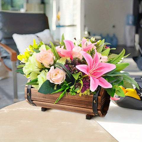 Vintage Holzblumenkasten Set – Robuster Eyecatcher für Innen und Außen