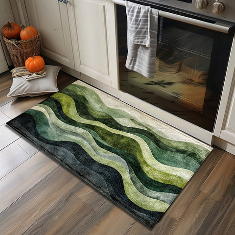 Geometrische Wellen-Badmatte – Perfekt für Badezimmer oder Eingangsbereich