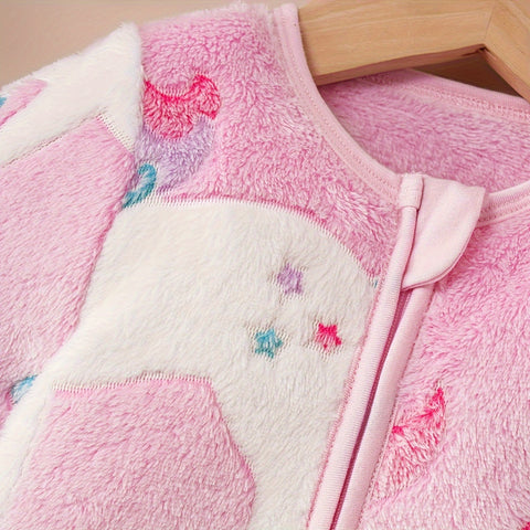 Plüsch Winterschlafsack mit Einhornprint – Weicher und Märchenhafter Schlafkomfort für Kinder