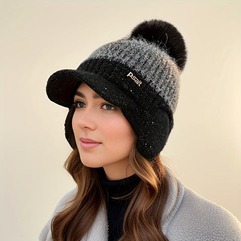 Jade Strick Baseballmütze – Warmer und Stilvoller Schutz