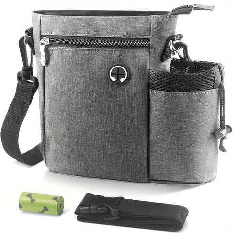 Hunde-Leckerlitasche mit Wasserflaschenhalter – Verstellbare Tasche für Training und Aktivitäten im Freien