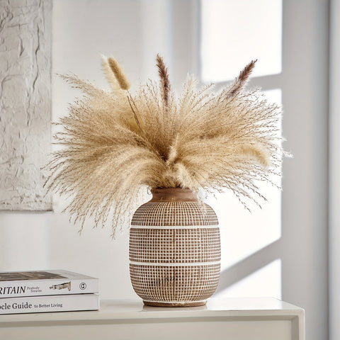 Rustikale Geometrische Vase - Natürliche Atmosphäre für Dein Interieur