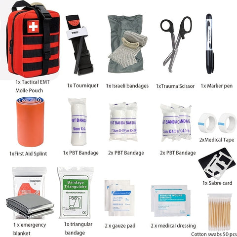 Komplettes EHBO-Set mit Tourniquet – Essentielles Überlebenskit für Abenteuer