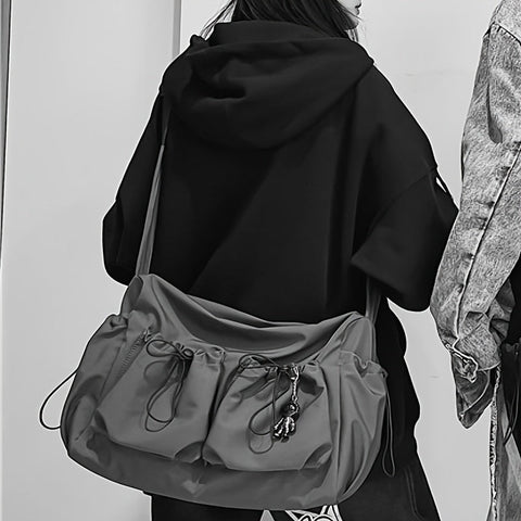 UrbanEase Umhängetasche – Zugband Schultertasche mit großer Kapazität