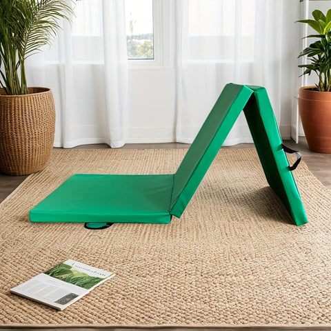 Tragbare Dreiteilige Yogamatte mit dicker Polsterung, rutschfester PU-Oberfläche und Griff