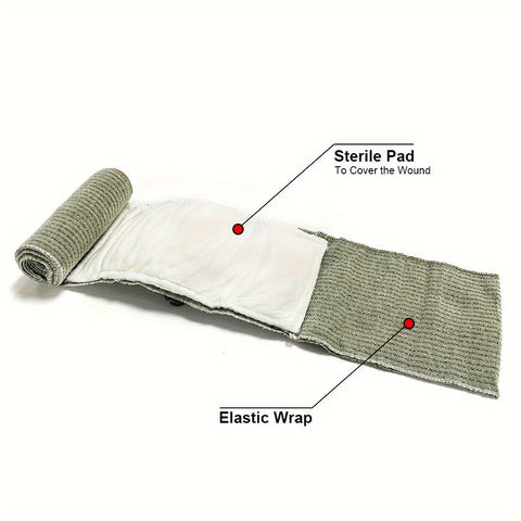 Elastische Erste-Hilfe-Binde mit Sterilem Wundverband – Universell Geeignet für Outdoor und Zuhause