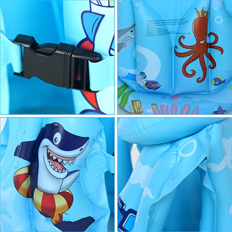 Kinder Schwimmweste mit Haifischdruck – Komfortabel & Sicher für Schwimmspaß im Wasser