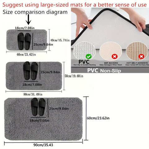 Premium Super Weiche Badematte - Absorbierend, Rutschfest und Komfortabel für das Badezimmer