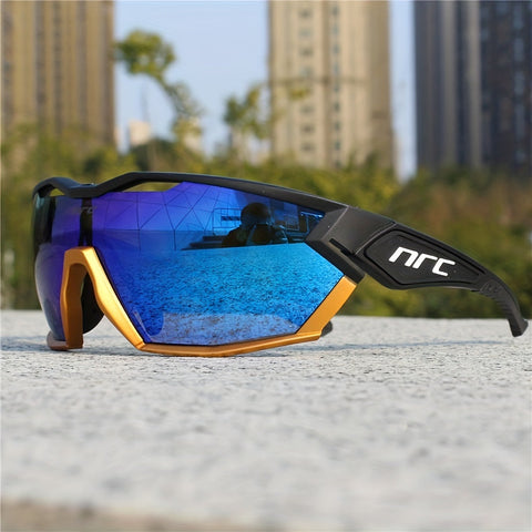 Polycarbonat Fahrradbrille mit 3 Gläsern – Winddichte Brille für Radfahren, Laufen und Outdoor-Aktivitäten
