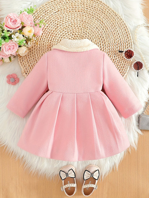Lotte Winterjacke für Kinder - Elegant mit Schleife und Plüschkragen für kalte Tage