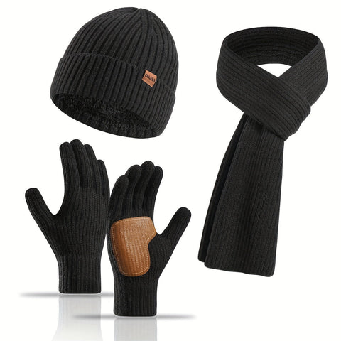 Fröhliches Winterset - Mütze, Schal und Handschuhe für Paare
