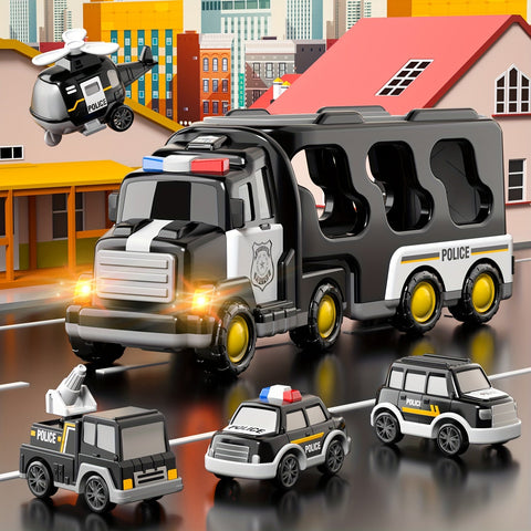 Polizei Spielset mit Lastwagen und Fahrzeugen - Für Spannung und Abenteuer