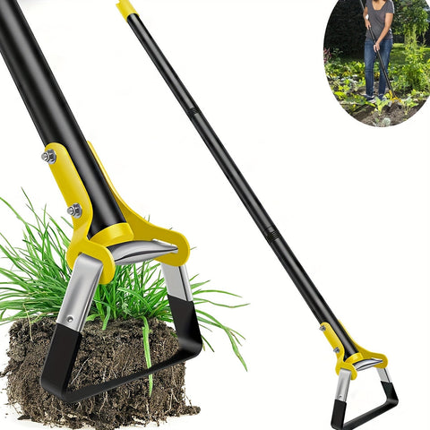 Edelstahl Ergonomisches Gartenwerkzeug mit Dreieckigem Kopf – Für Unkraut und Boden