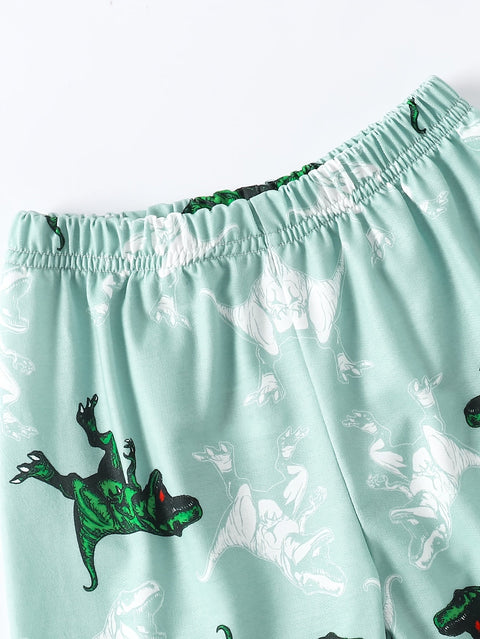 Dino Print Hoodie und Hose Set – Komfortabel und Stylisch für Jungen