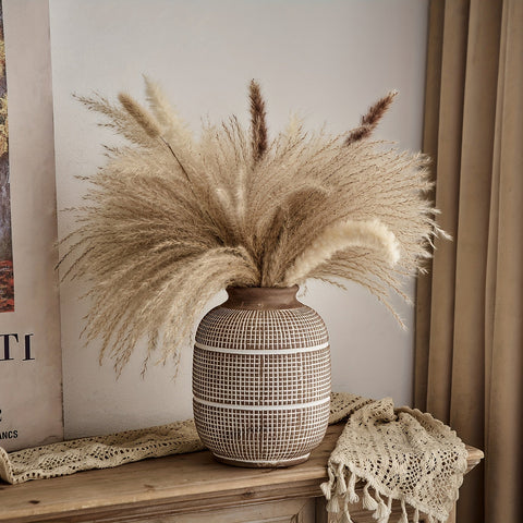 Rustikale Geometrische Vase - Natürliche Atmosphäre für Dein Interieur