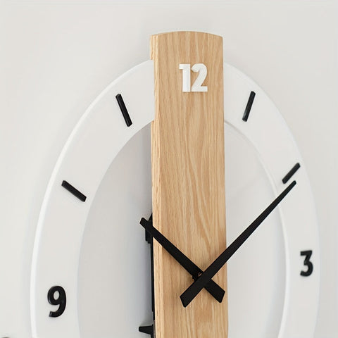 Kreative Pendule Wanduhr aus Holz und Acryl – Stilvolle und Stille Dekoration