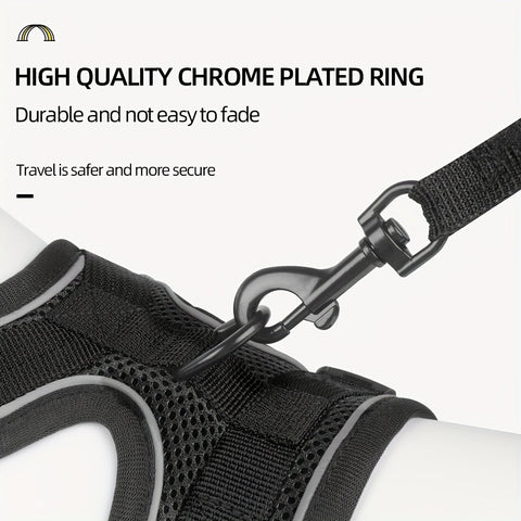 Reflektierendes Katzenharness und Leinen-Set – Ideal für Spaziergänge und Training