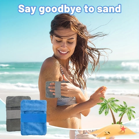 Strand Sand Entfernen Tasche – Schnelles Sandentfernen mit Elastischem Band für Strand und Urlaub