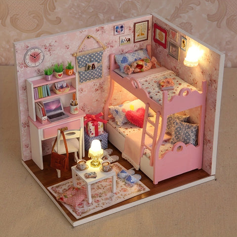 Verzauberndes Mädchenzimmer Puppenhaus - Niedliches und Detailliertes DIY-Modell