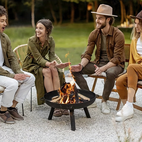 Gusseiserne Feuerschale – Ideal für Grillen, Camping und Gartenbeleuchtung
