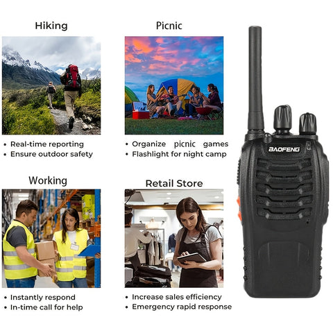 2 Stück Tragbare Zweiweg-Radios – Zuverlässige Kommunikation für Wandern, Radfahren und Klettern