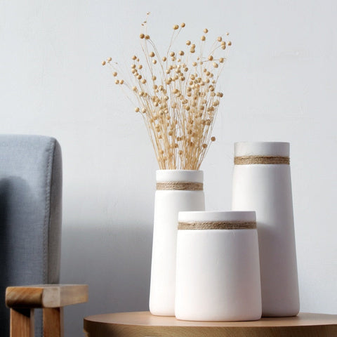 Natürliche Jute Vase - Stilvolle Dekoration für Zuhause