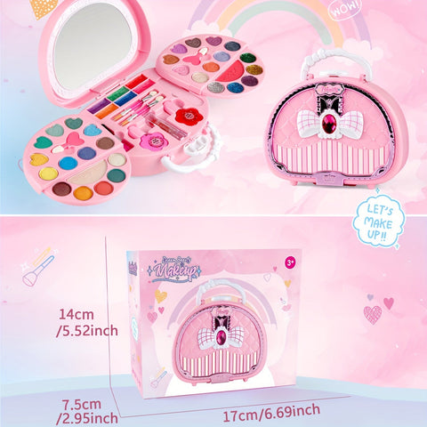 Make-up Set für Mädchen mit Kosmetiktasche - Wunderschönes Geschenk für Deine kleine Prinzessin
