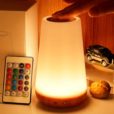 Dimmbares Touch-Licht mit 13 RGB-Farben – Perfekt für das Schlafzimmer, Nachttischlampe und Nachtlicht
