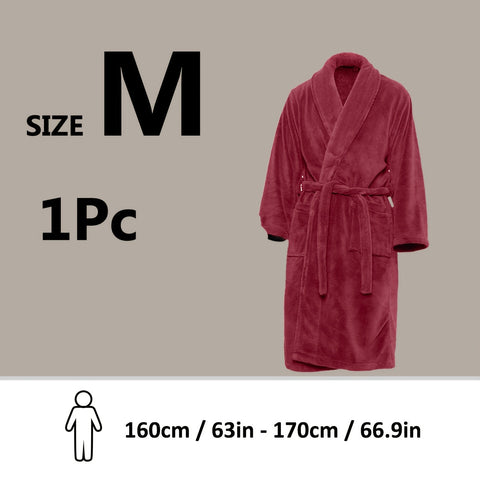 Luxe Unisex Coral Fleece Bademantel – Ultraweich und Warm für Deinen Komfort