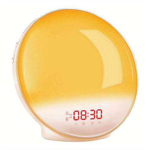Halo Light Digitale Wecker – Sonnenaufgangswecker mit USB-Stromversorgung und Doppelalarmfunktion