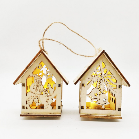 Holz Weihnachtsdekoration Set – Magisch und stimmungsvoll