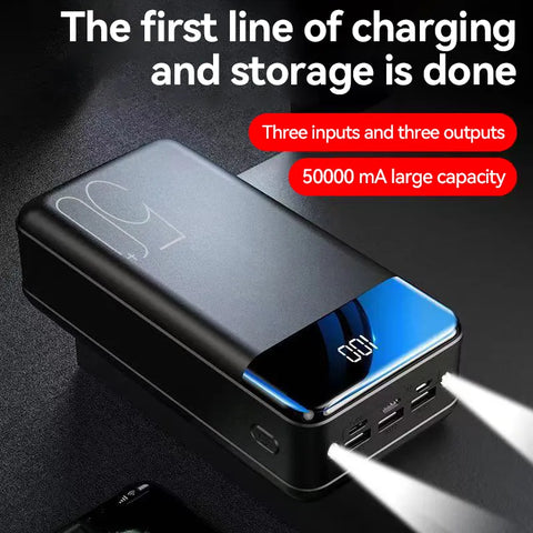 Leistungsstarker Powerbank 50000 mAh – Immer verbunden und vorbereitet