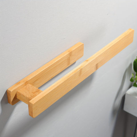 Moderne Holz-Handtuchhalter – Elegante Wandmontage ohne Werkzeug