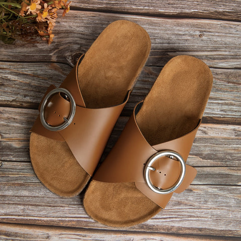 Moderne Damen Sandalen mit Metallverschluss – Komfortabel und Stilvoll für Jede Saison