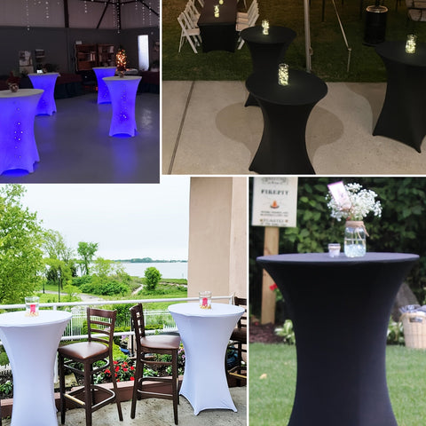 Stretchy Cocktail-Tischdecke - Einfarbig, Ideal für Feiern und Veranstaltungen