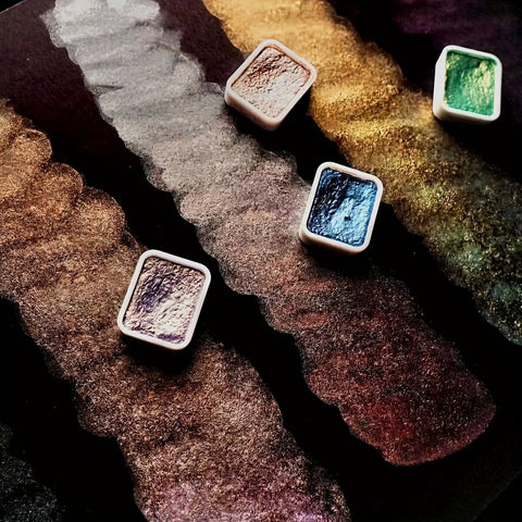 Perl Wasserfarben Set – 20 Farben in fester Form für Malerei und Kalligrafie