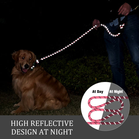 Reflektierende Hundeleine mit Gepolstertem Griff – Verstellbar und Langlebig für Alle Hunde
