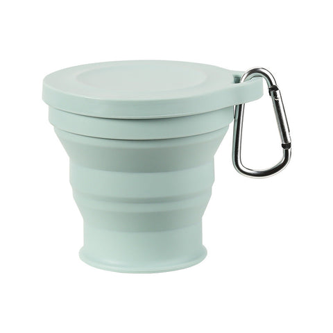Faltbecher aus Silikon mit Karabinerhaken - Tragbarer und langlebiger Becher für Outdoor und Camping