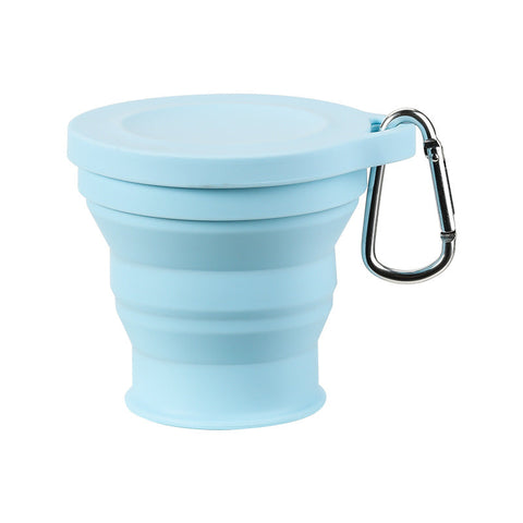 Faltbecher aus Silikon mit Karabinerhaken - Tragbarer und langlebiger Becher für Outdoor und Camping