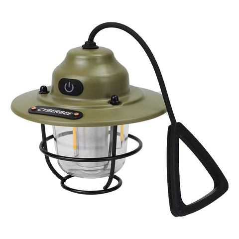 Vintage LED Campinglampe - Wiederaufladbar und Nachhaltig für Outdoor-Abenteuer