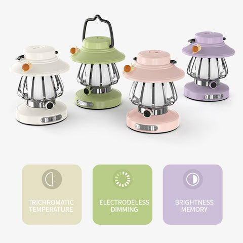 SnailGlow Tragbare Campinglampe – USB Aufladbare Nachtlampe