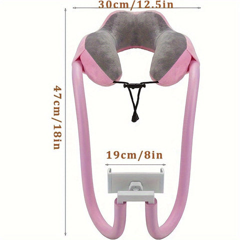 ReisLuxe Verstellbare Nackenstütze mit Handyhalter - Für Komfort und Bequemlichkeit