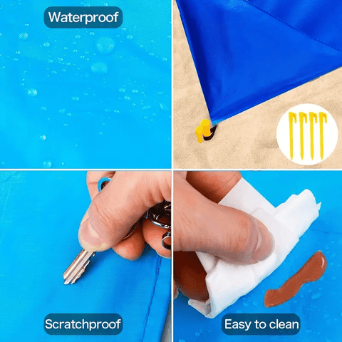 Extra große wasserdichte Stranddecke - Leichtgewichtig und ideal für den Outdoor-Einsatz
