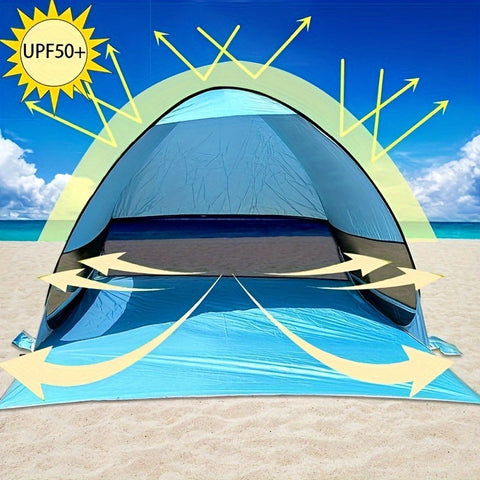 Tragbares Strandzelt für 2-3 Personen – UPF 50 Schutz und leichtes Design