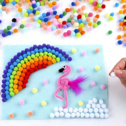 DIY Pom Poms Set – 2000 Stück für kreative Bastelprojekte