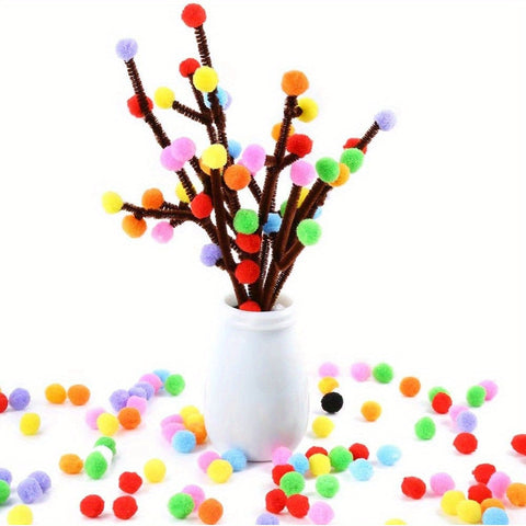 DIY Pom Poms Set – 2000 Stück für kreative Bastelprojekte
