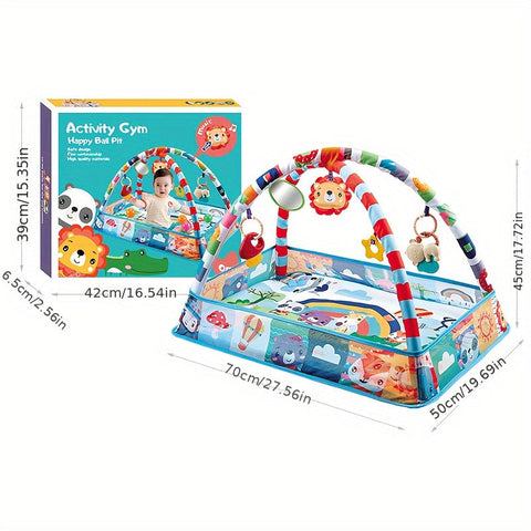 Happy Play Gym - Bunte Spielzelt mit Zubehör für Babys