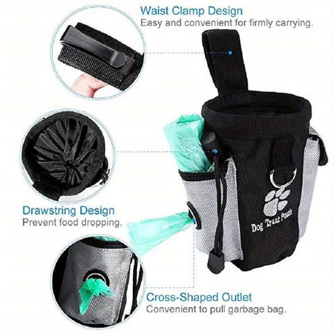 Hunde Leckerli Tasche mit Müllbeutelspender – Ideal für Training und Spaziergänge