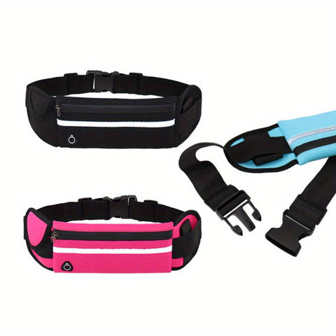 Kompakte Reflektierende Sport-Hüfttasche – Wasserdichter Handyhalter und Flaschenhalter für Laufen und Fitness